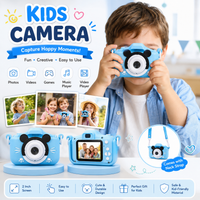 Kids 40MP 1080p Digital Camera - IPS HD Screen Toy with Dual Back and Selfie Camera, Video, Music, and Games