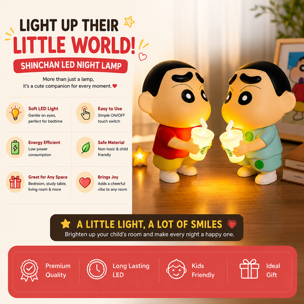 Shinchan Figure With LED Night Light Lamp
