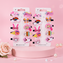 Shark & Ice-Cream Hair Clips – 10 PCs Fun Mix Set