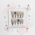 Sparkling Gemstone Beautiful Long Press-On Nails - Size S - Project M Shop