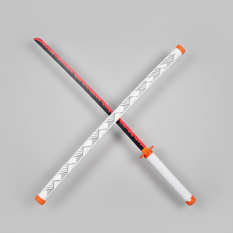 Rengoku Nichirin Katana - Flaming Red Wooden Sword - 104 CM Collectible from Demon Slayer - Project M Shop