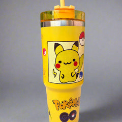 Pikachu Stainless Steel Tumbler - 900 Ml Pokémon Drinkware - Project M Shop