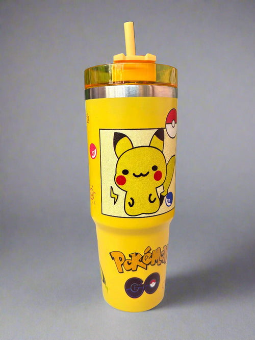 Pikachu Stainless Steel Tumbler 900ml – Pokemon Drinkware