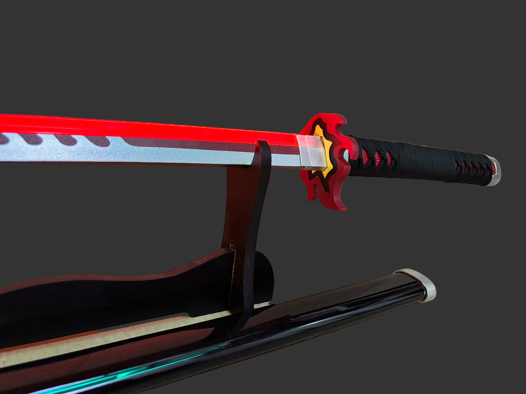 Rengoku's Flaming Nichirin Red LED 104 CM Full Length katana - Demon Slayer katana - Project M Shop