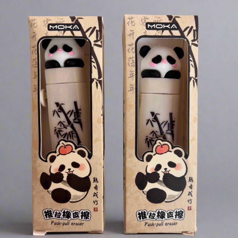 Panda cartoon style push-pull eraser -  combo of 2 - Project M Shop