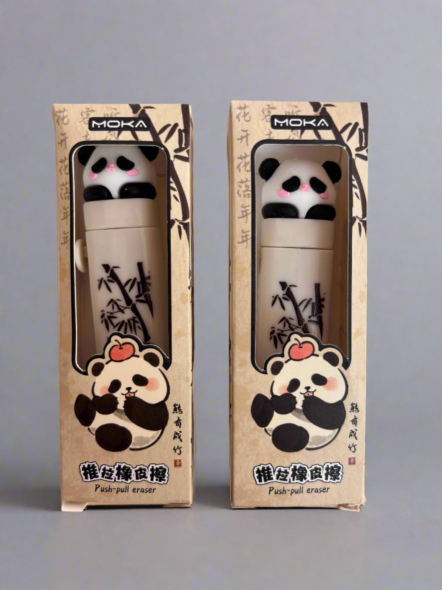 Panda cartoon style push-pull eraser -  combo of 2 - Project M Shop