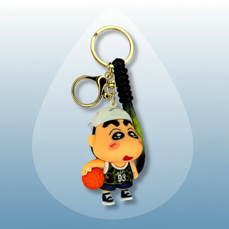 Shin-chan Football Keychain - Premium PVC Design with Red Football - Project M Shop
