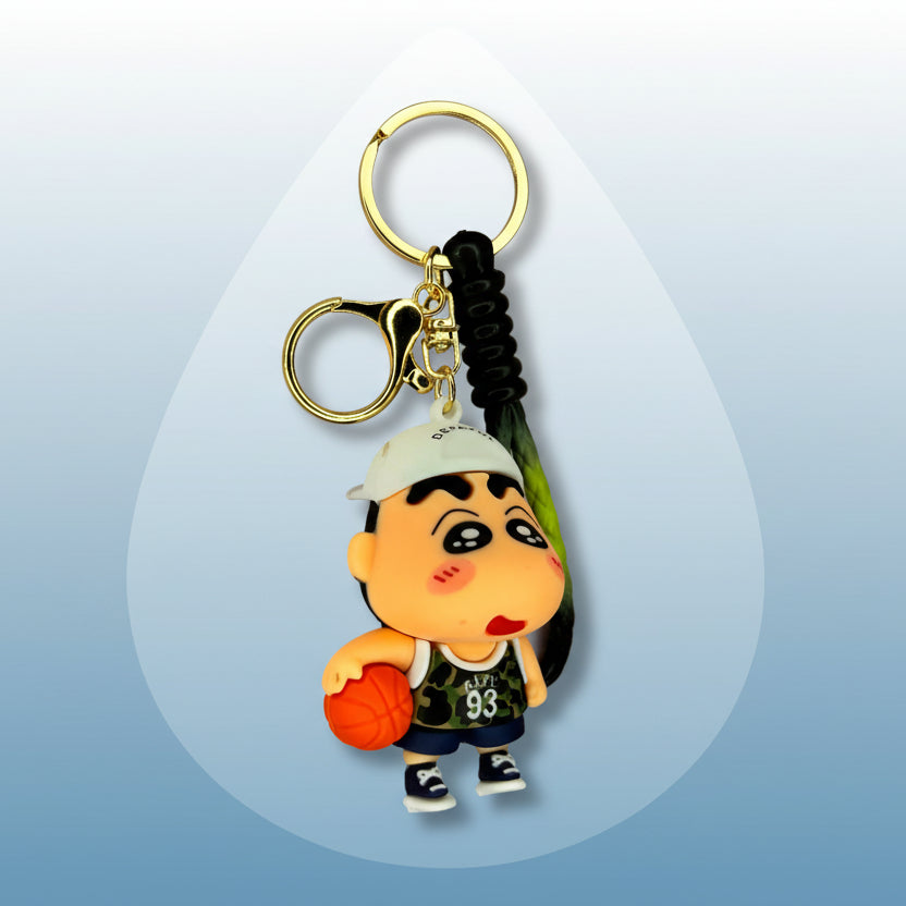Shin-chan Football Keychain - Premium PVC Design with Red Football - Project M Shop