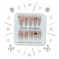 Butterfly & Gemstone Charm Long Press-On Nails - Size S - Project M Shop