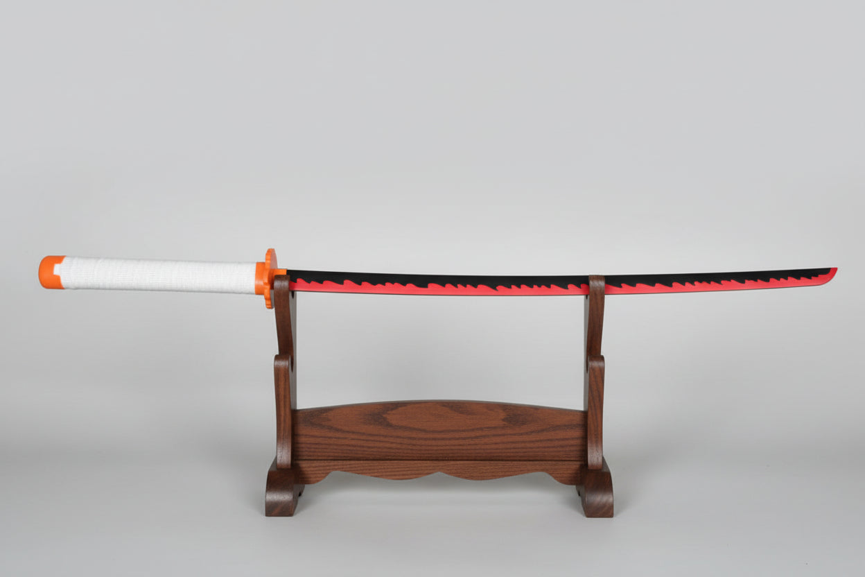 Rengoku Nichirin Katana - Flaming Red Wooden Sword - 104 CM Collectible from Demon Slayer - Project M Shop