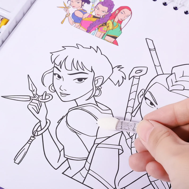 K-Pop Demon Hunter Huntrx Coloring, Drawing and Doodle Book - Project M Shop