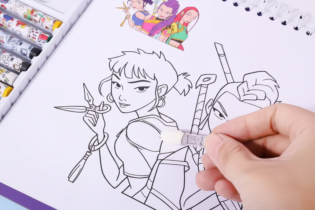 K-Pop Demon Hunter Huntrx Coloring, Drawing and Doodle Book - Project M Shop