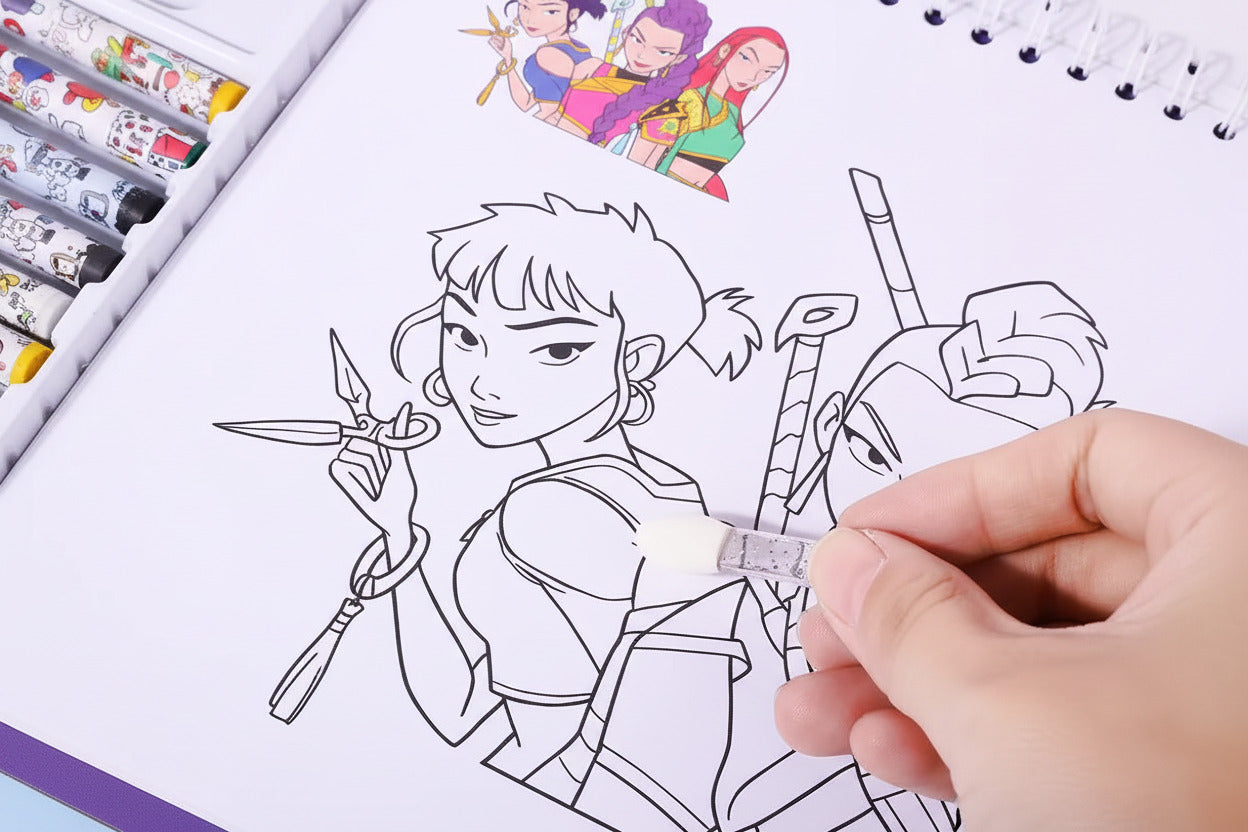 K-Pop Demon Hunter Huntrx Coloring, Drawing and Doodle Book - Project M Shop