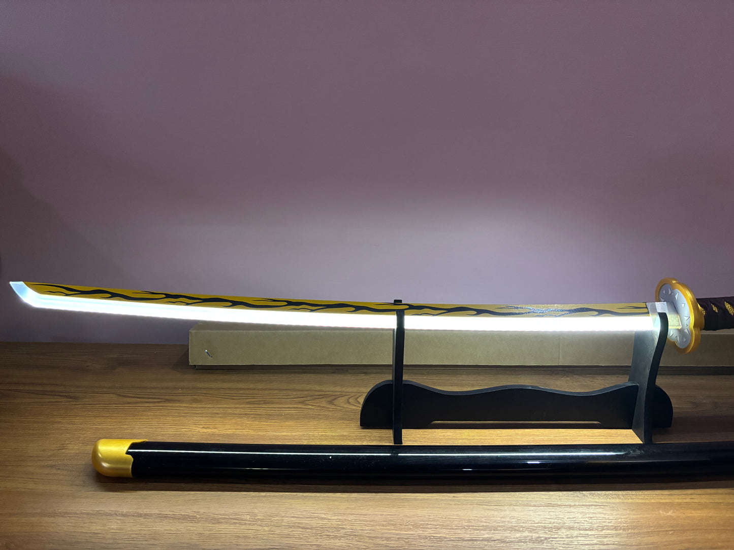 Glowing Katana Sword - Kaigaku LED Anime Cosplay Wooden Sword Inspired by Demon Slayer - Project M