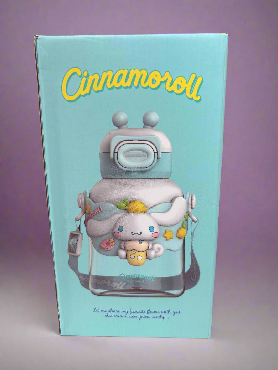 Cinnamoroll Water Bottle 700ml – Spill-Free Flip-Top Sipper