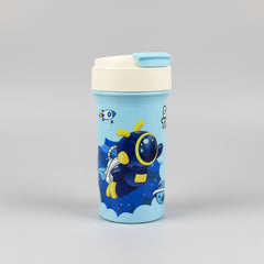 Astronaut Space Travel Printed Plastic Water Bottle For Kids - 400 ML - Project M Shop
