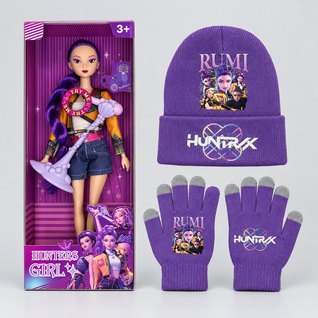 K-Pop Demon Hunter HUNTR/X Musical Doll + Beanie & Gloves Combo - photo 18