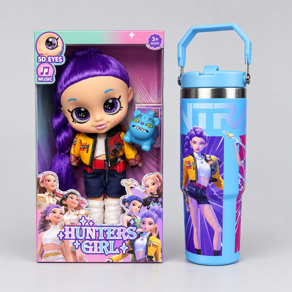K-Pop Demon Hunter HUNTR/X Musical 5D Eyes Doll + Tumbler Combo - photo 9