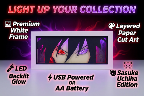 Sasuke Uchiha LED Lamp – Naruto Paper Craft Night Light