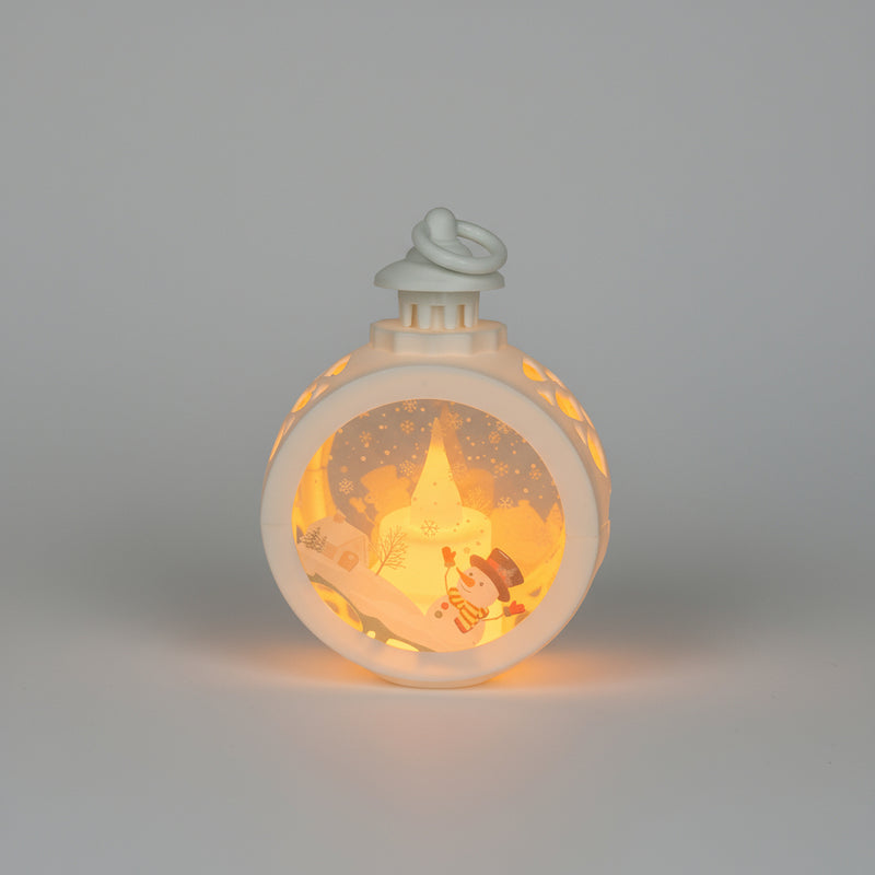 Snow-man Round Lantern LED Light For Decoration - For Indoor Use - Project M Shop