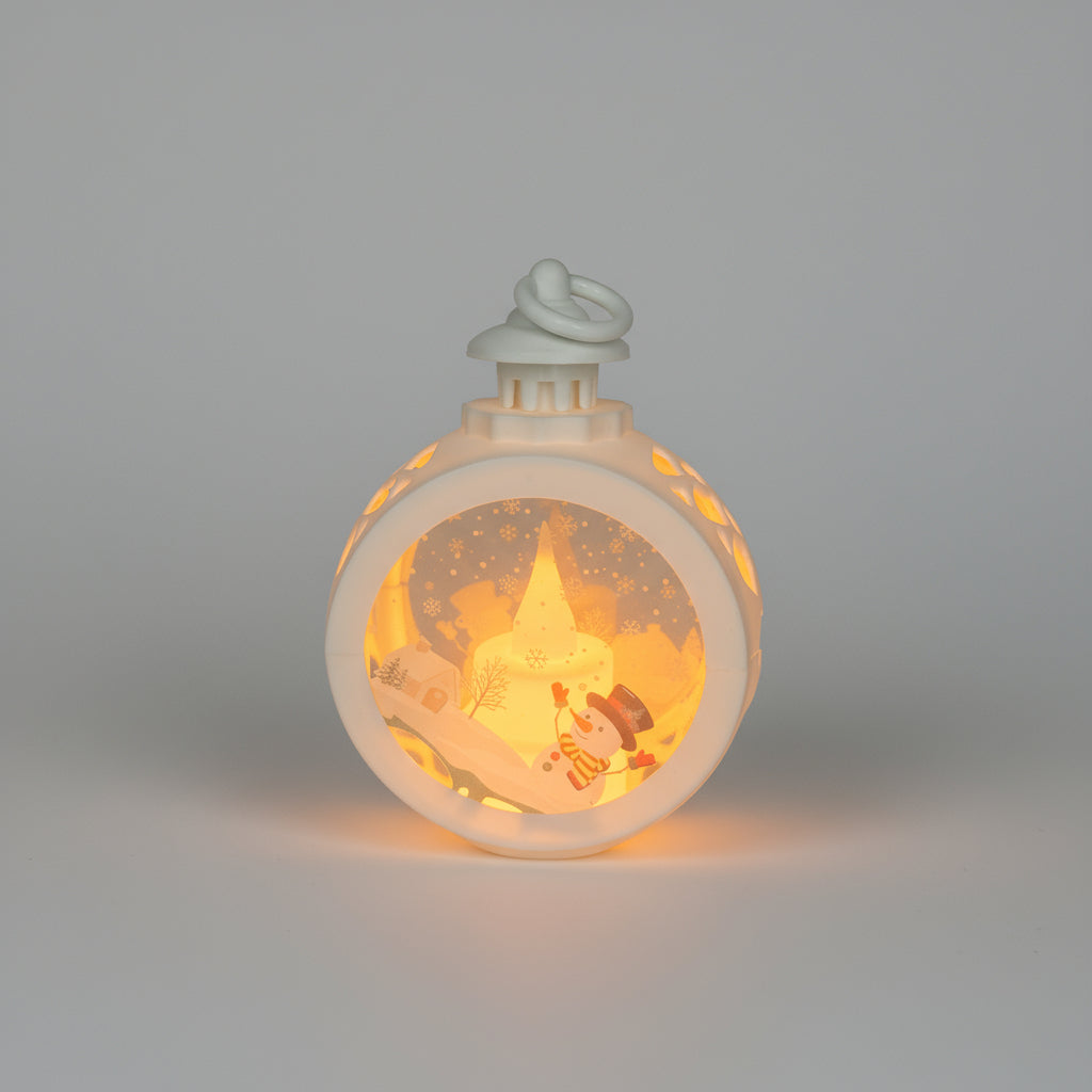 Snow-man Round Lantern LED Light For Decoration - For Indoor Use - Project M Shop