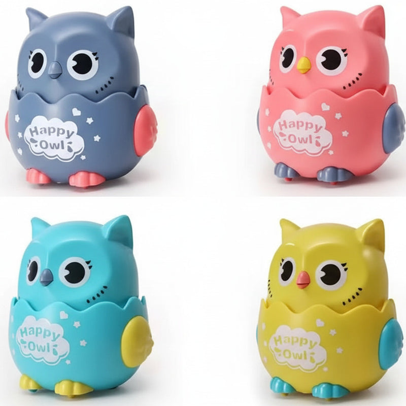 Pet Interactive Press To Slide Owls Toy - Colorful Interactive Pet Owl Toy - Project M Shop