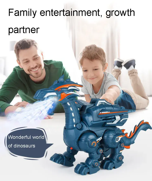 New Arrival Battery Operated Dinosaur Toy Multifunctional with Spray, Sound, and Light - Project M Shop