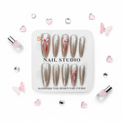 Beautiful Hair Accesories Printed Press-On Nails - Size S - Project M Shop