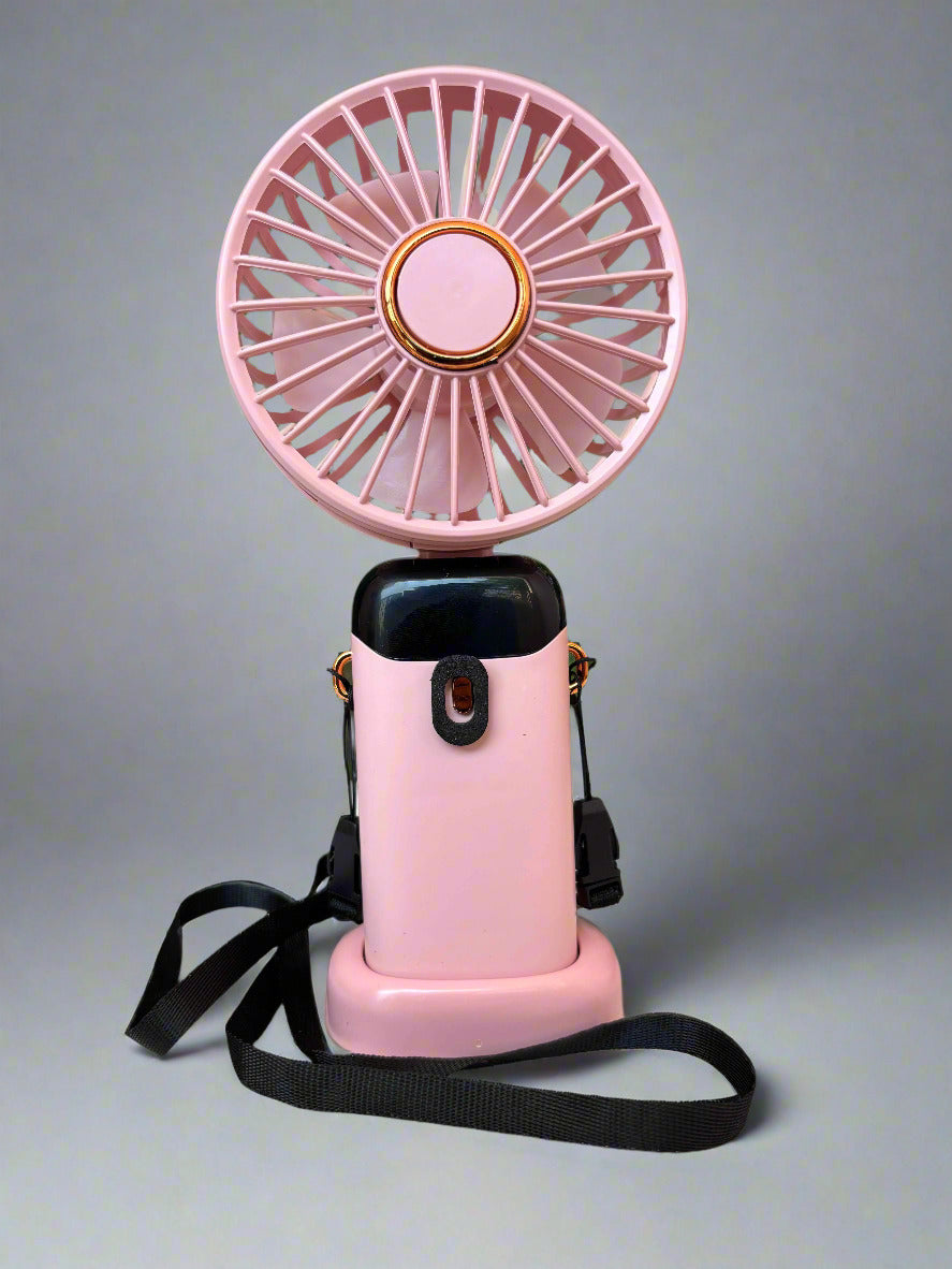 High Quality Portable Mini Fan with LED Display - 5 Speed Performance (1 Piece) - Project M Shop