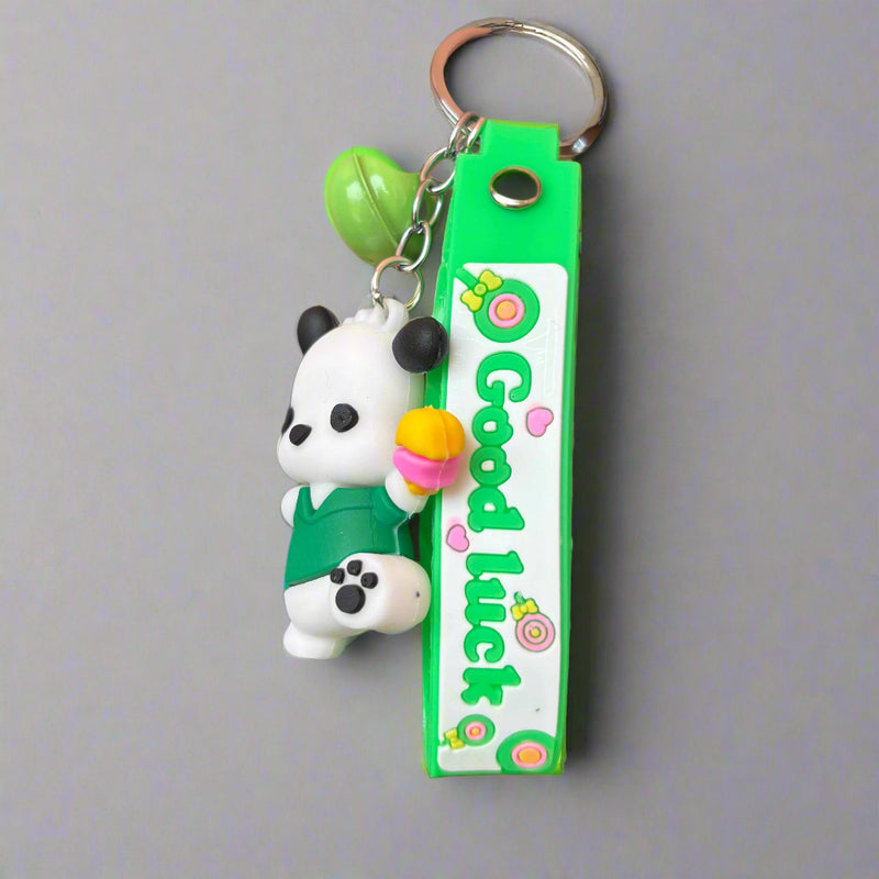 Pochacco Keychain with Bell & Strap - PVC Rubber Accessory - Project M Shop