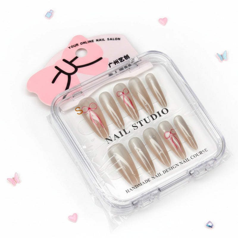 Beautiful Hair Accesories Printed Press-On Nails - Size S - Project M Shop