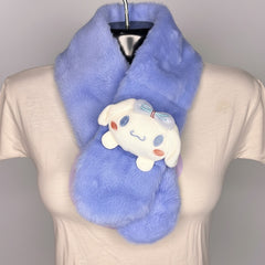New Warm Children's Plush Scarf With Sanrio Kawaii Anime Kuromi, Cinnamoroll, Stitch, Melody design - Project M Shop