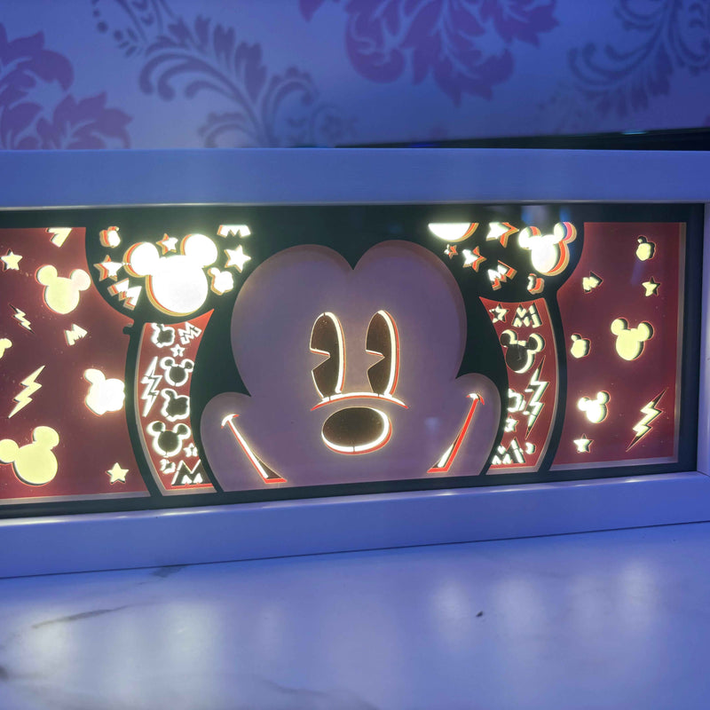 Mickey Mouse LED Lamp - Handmade Paper Crafted Design - Project M Shop