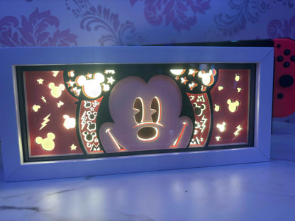 Mickey Mouse LED Lamp - Handmade Paper Crafted Design - Project M Shop