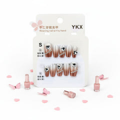 Heart Gemstone Charm Press-On Nails - Size S - Project M Shop