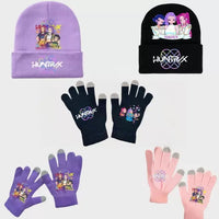 K-Pop Demon Hunter Huntrx Bennie and Gloves Winter Accessories Combo (Bennie + Gloves)
