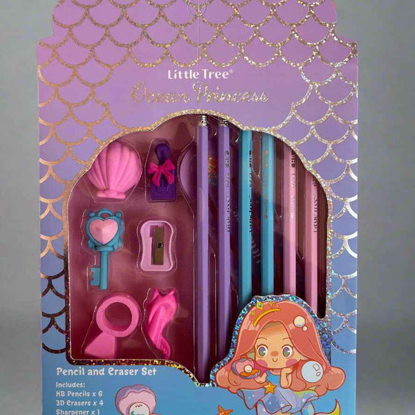 Ocean princess mermaid style stationery set - 13 pieces - Project M Shop