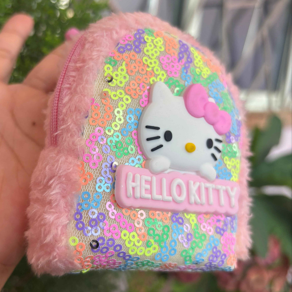 Hello Kitty Fluffy Coin Purse Keychain – Collector's Edition