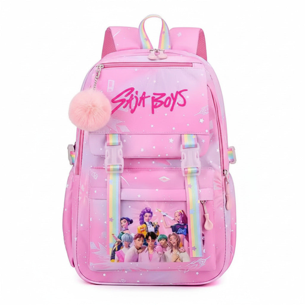 K-Pop Demon Hunter Huntrx X Saja Boys School Bags
