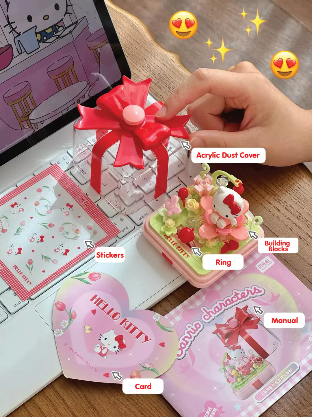 Sanrio Starwish Ring Box Building Block Blind Box - 1 Random Blind Box