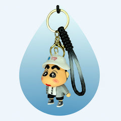 Shin-chan White Cap Keychain - Premium PVC Accessory - Project M Shop