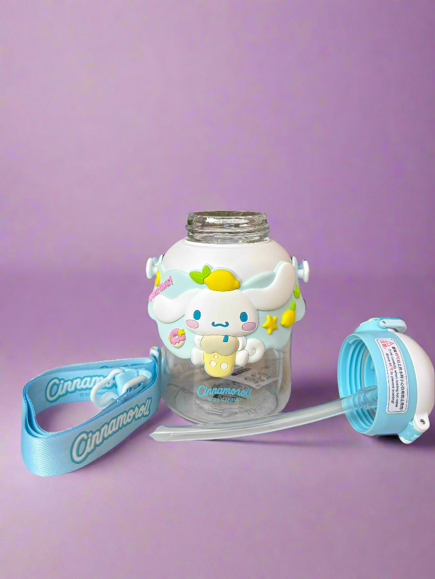 Cinnamoroll Water Bottle 700ml – Spill-Free Flip-Top Sipper