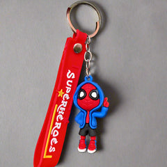 Spider-man Keychain - PVC Rubber Keychain with Strap - Project M Shop