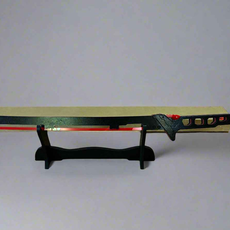 LED Chinese Style Katana Swords - Red Glowing Wooden Red Swords for Gifts and Decorations
