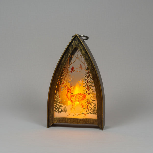 Reindeer Tringle Shaped Lantern LED Light For Decoration - For Indoor Use - Project M Shop