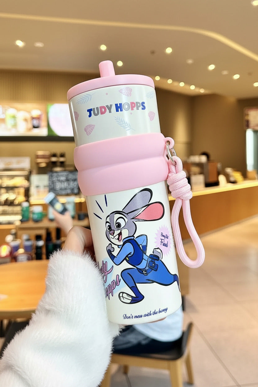 Zootopia Wild & Cute Insulated Stainless Steel Tumbler With Straw - 700 Ml - photo 3