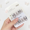 Metallic Butterfly & Pearl Press-on Nails - M Size - Project M Shop