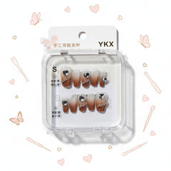 Heart Gemstone Charm Press-On Nails - Size S - Project M Shop