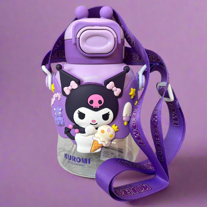 Kuromi Water Bottle 700 ML for Kids - Fun & Stylish Design - Project M Shop