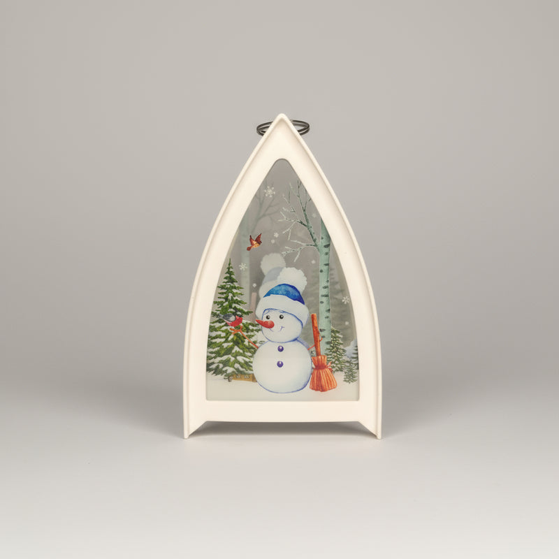 Snowman Tringle Shaped Lantern LED Light For Decoration - For Indoor Use - Project M Shop